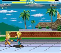 une photo d'Ã©cran de Dragon Ball Z - Ultime Menace sur Nintendo Super Nes